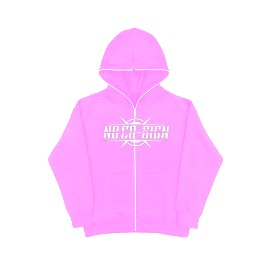 No Co-Sign Puff Print Hoodie pink
