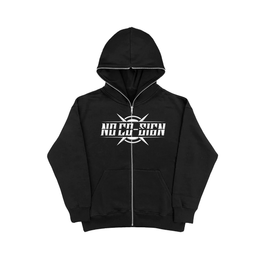 No Co-Sign Puff Print Hoodie black