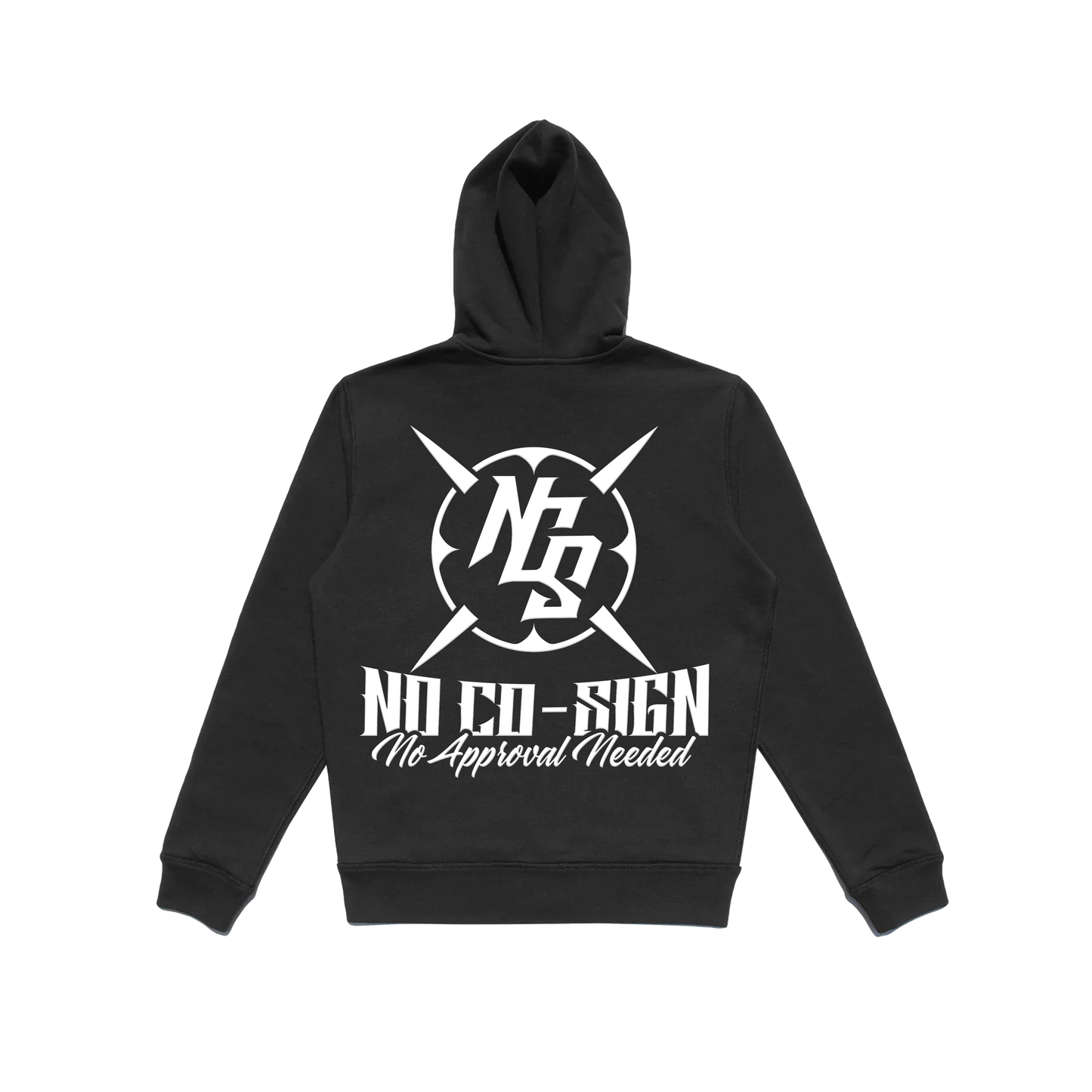 No Co-Sign Puff Print Hoodie black